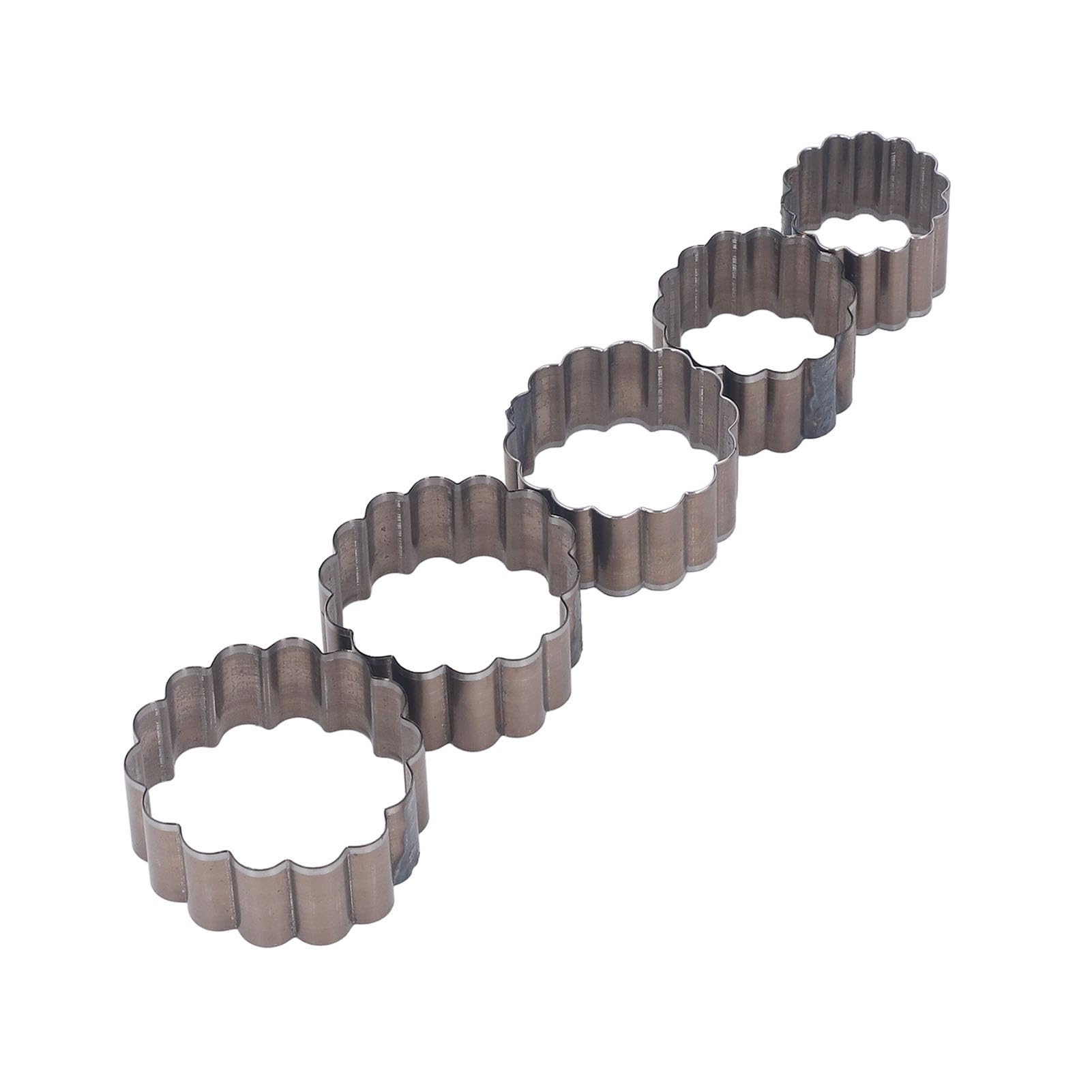 BusoTh Leather Punching Tool, 5PCS Alloy Steel Flower Shape Leather Cutting Die Set with Fine Processing, Leather Cutting Dies Set for DIY Art Handicrafts Layered FabricClay