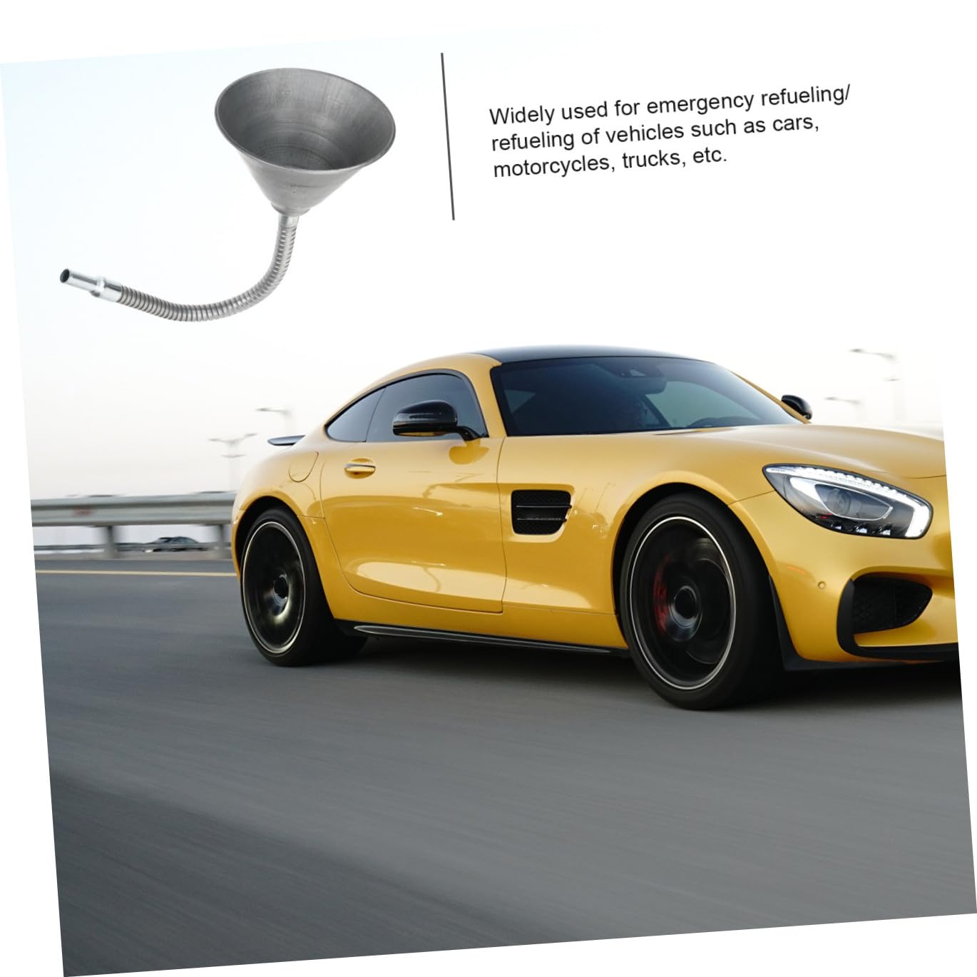 Flexibler Einfüllfunktion Öltrichter Langem Eisen und mit Hals aus Mehrwinkel Edelstahl Fülltrichter für Motorräder und Lkws für Motorenöl und Getriebeöl