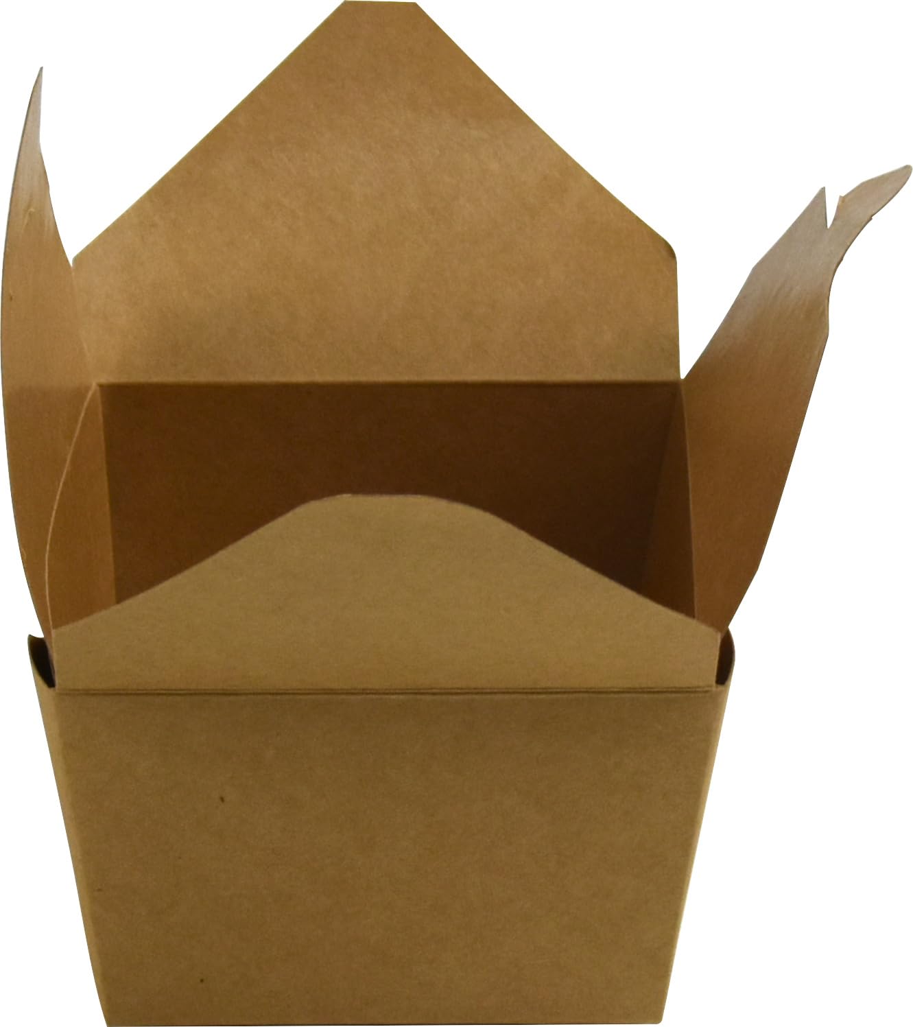 Catergold Brown Takeaway Food Snack Boxes Cardboard Leak Proof Design Kraft Food Boxes 750Ml Biodegradable No1-50 Pack, 130X112x65mm Food Containers (50)