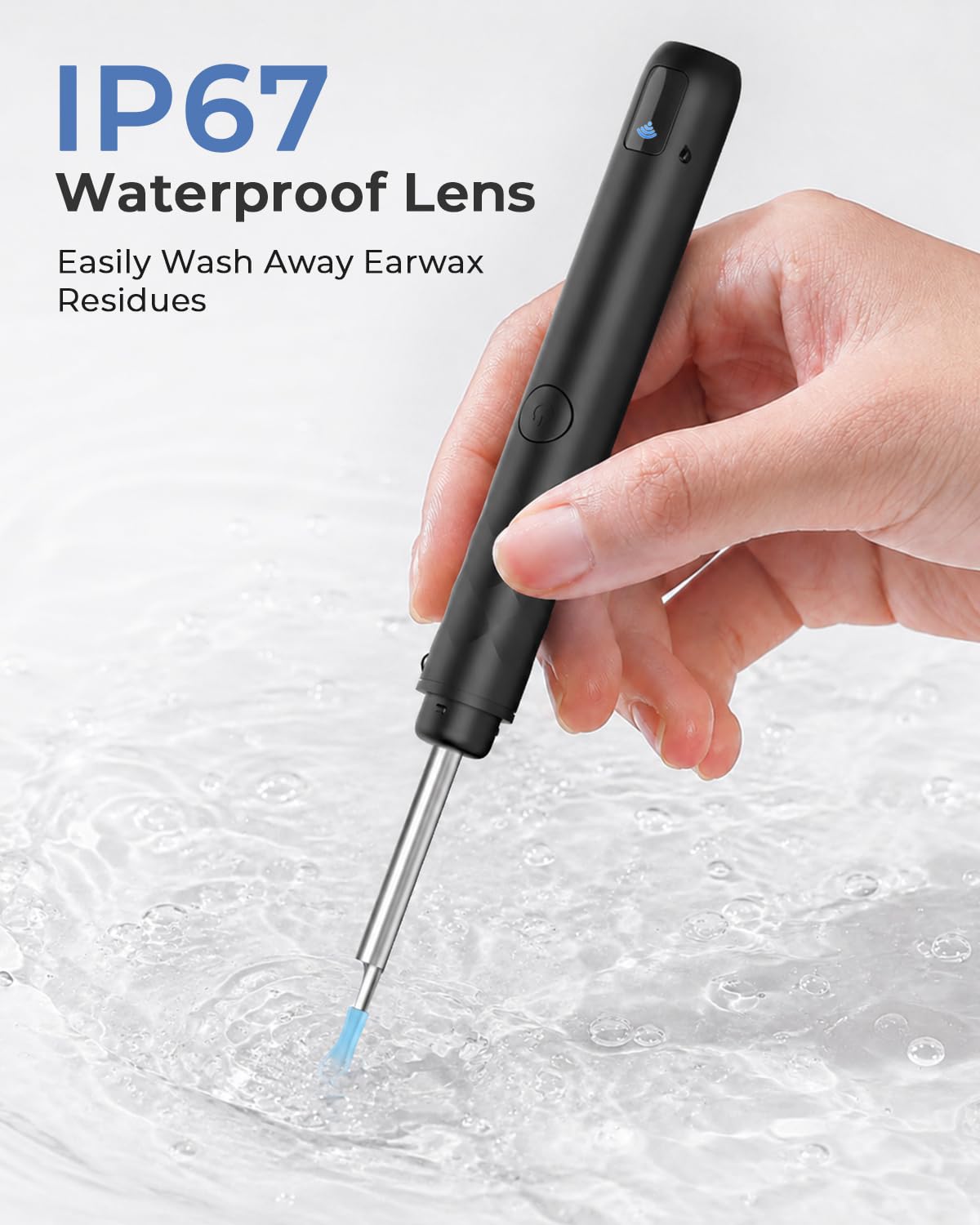 ELECTOMANIA Wireless Ear Wax Removal Tool Kit with 1296P HD Camera 6 LED Lights & Wifi Connection, Ear Cleaning Machine with 5 Silicone Tips Free, Light Weight, IP67 Waterproof for iOS and Android — Amazon image 4