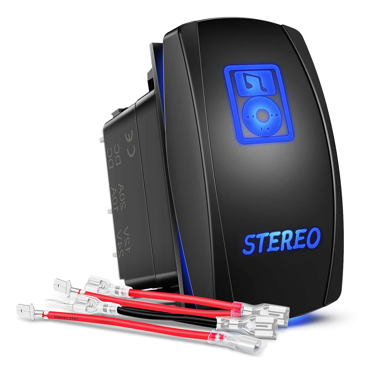 Amazon.com: GOOACC Stereo Rocker Switch Led Light Bar Switch 5Pin Laser ...