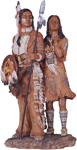 ICE Armor Estatua india de pareja de 13 pulgadas de alto, figura decorativa nativa americana, multicolor (78GSC11334)