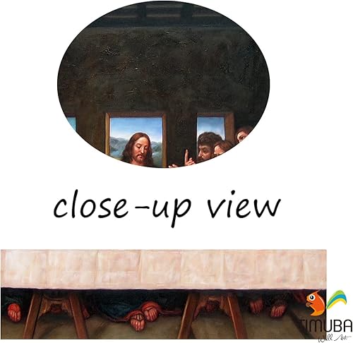 Miniatura 7 de Pintura de la Última Cena - Lienzo decorativo de pared de la última cena, decoración de pared para comedor, La Ultima Cena Cuadro, imagen moderna de