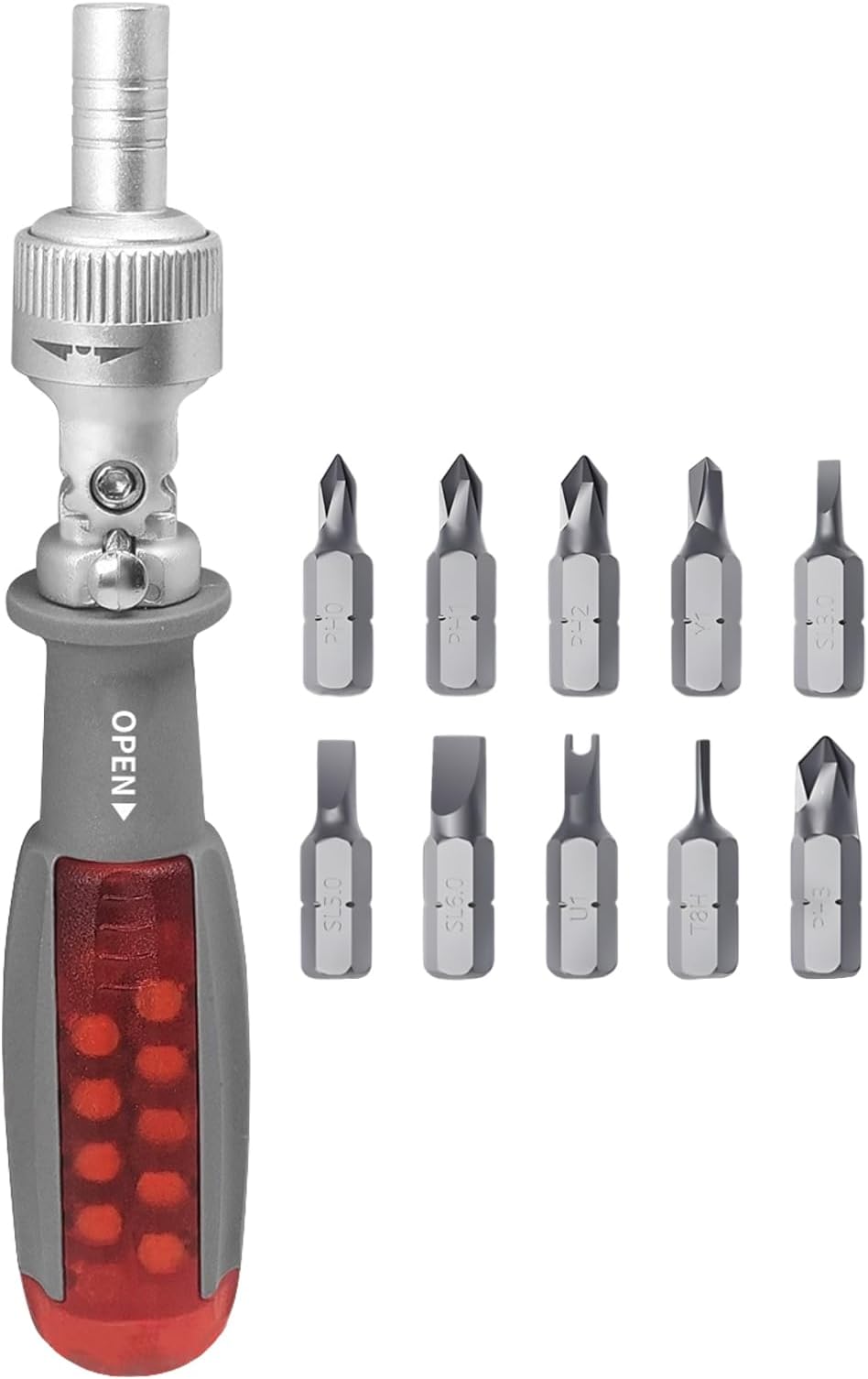 Ratcheting Screwdriver Set | Ratchet Driver Set - Multi Angle Ergonomic Tools for Electrical Furniture Assembly Home Project Industrial Machinery