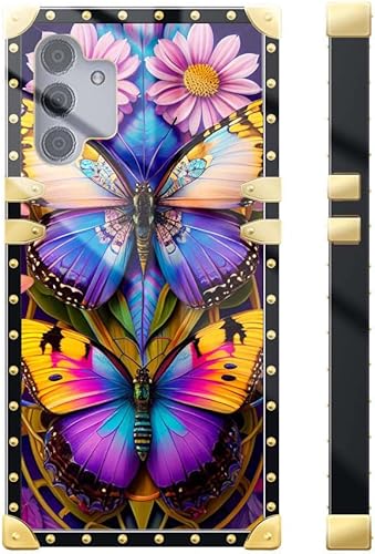 Miniatura 3 de Funda compatible con Samsung Galaxy A13 5G, hermosa mariposa para mujeres y niñas, TPU suave a prueba de golpes, funda cuadrada protectora para