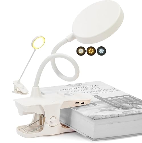 Lampada da Lettura Senza Fili con Clip Fino a 65mm,