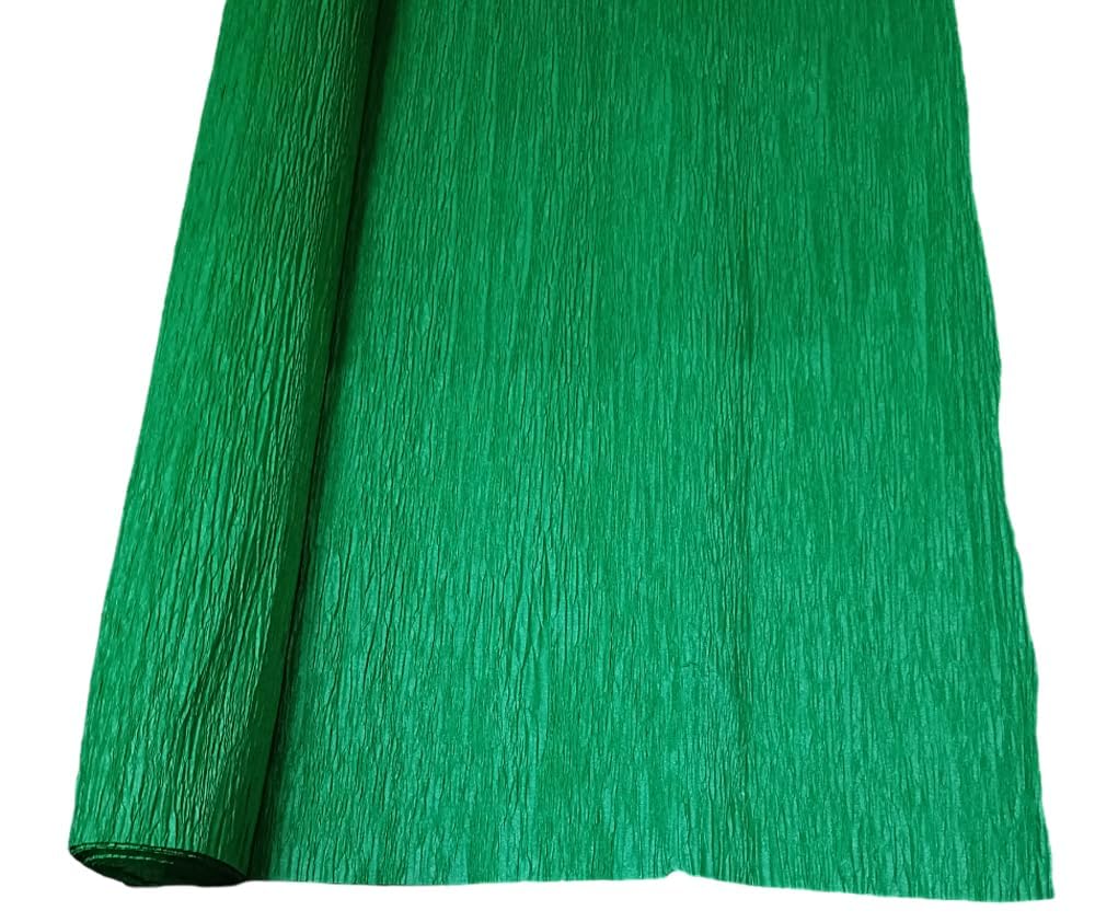 Sejas Collections Green 75 GSM Craft Paper, 8x20 inches, Set of 1 Roll, Ideal for DIY Flower Making, Wrapping, Art Projects