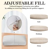 Vista 3 de Almohada para Reposacabezas de Sillón Reclinable, Almohada de Soporte Ajustable y Cómoda para Cuello y Cabeza, Reposacabezas de Terciopelo Suave