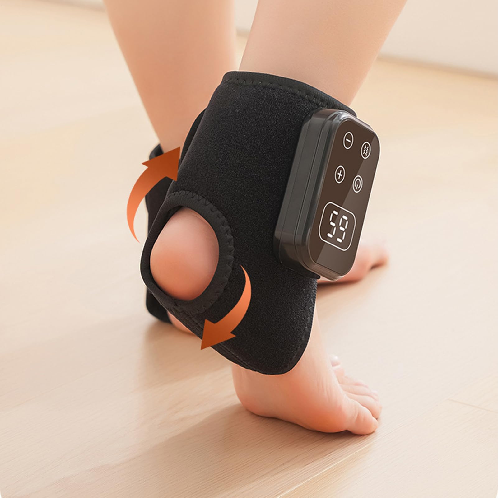 Massage De Cheville,5 Vitesses Attelle Chauffante Électrique - Coussin Chauffant pour Cheville - Pour Hommes Personnes Âgées Anniversaire Confort Quotidien Soin Des Pieds Maison Voyage Bureau