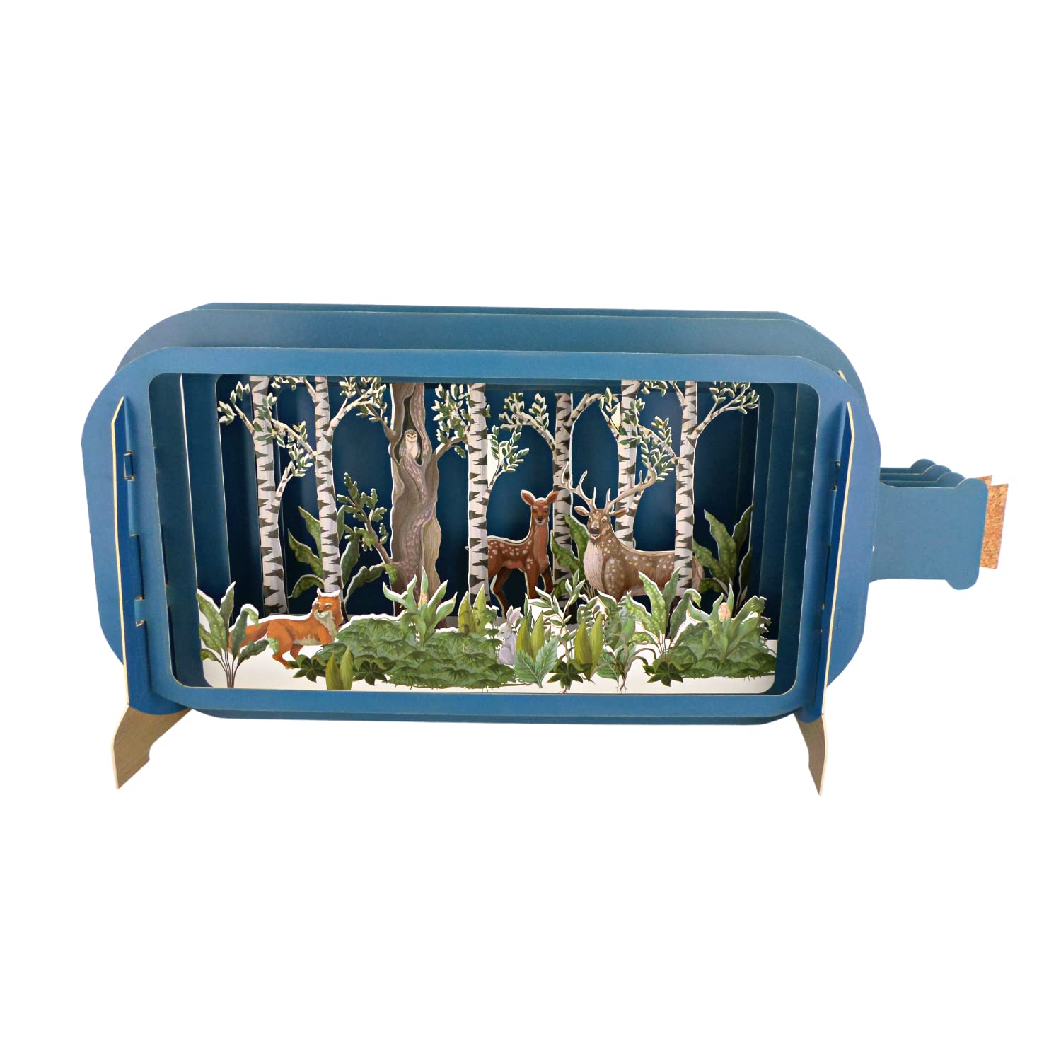 Message in a Bottle Greeting Cards - DEER IN THE WOODS