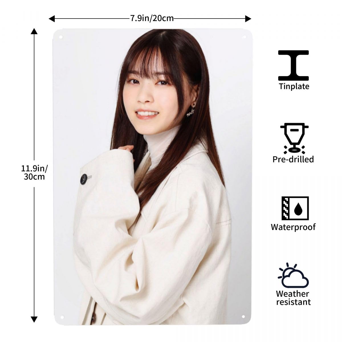 Amazon.co.jp: 西野七瀬 ブリキの絵 ブリキ看板 金属ポスター 装飾鉄絵
