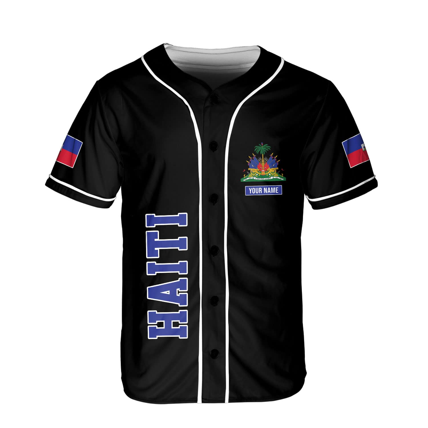 Personalized Name Haiti Baseball Jersey, Haitian Baseball Jersey for Men Women, Haitian Pride Jersey Shirt (Style 4)