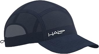 Halo Headband Low-Profile,Quick Drying Running Hats Men Women. Integrated Sweatband absorbs redirects Sweat. UPF50+. SZ 7 3/8