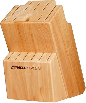 Miracle Blade III 15 Piece Acacia Wood Knife Block