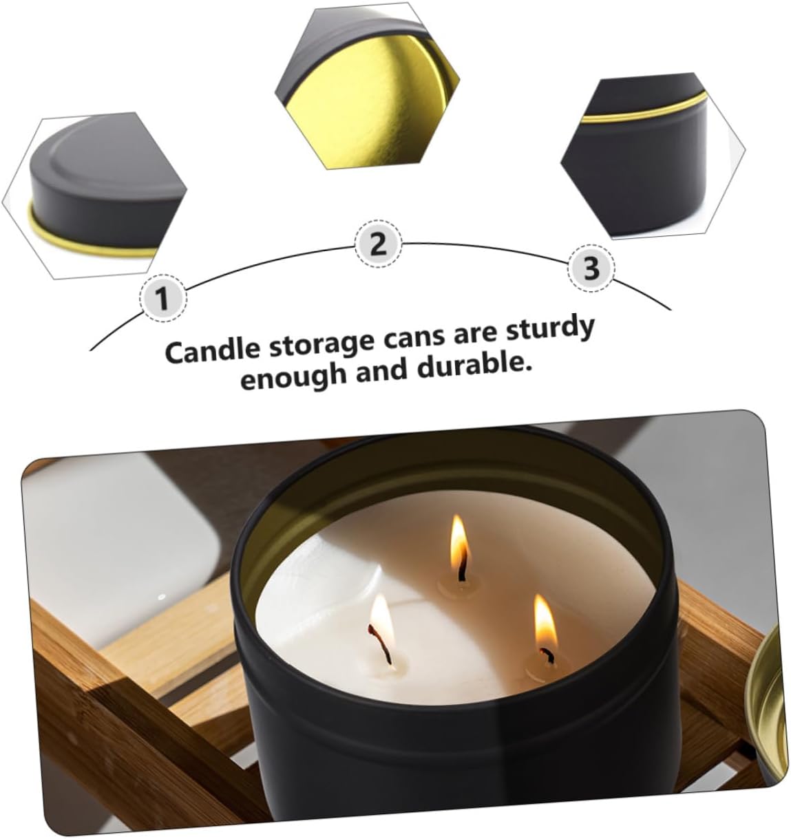 KALLORY 36pcs Vintage Iron Candle Tins Durable Storage Containers for DIY Candle Making Stylish Wax Jars Lid for Home and