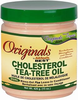 Africas Best Conditioner Originals Cholesterol Tea Tree 15 Ounce Jar (443ml) (2 Pack)
