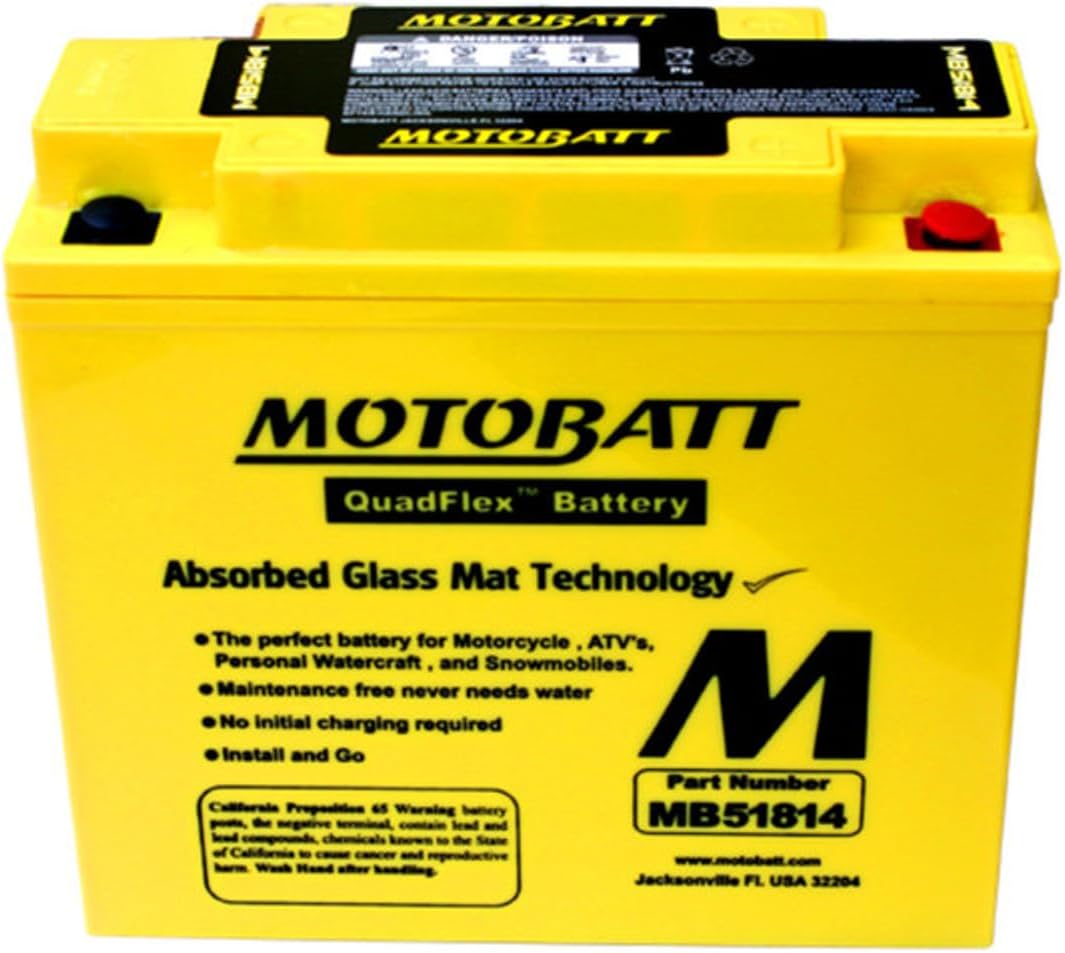 MotoBatt DB Electrical MB51814 battery for Motobatt 22Ah,Bmw K1600gt, GTL 1600cc 11-14,K1300gt 1300cc 09-11,R75/5 750cc 70-73,R1100rs, Rt 1100cc 93-00,R1150gs, R 1150cc 00-05 51814 5191, Large