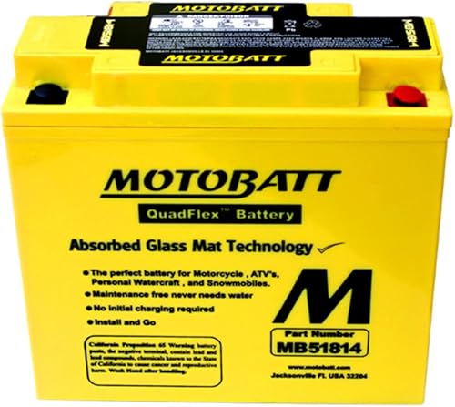 Miniatura 3 de MotoBatt DB Electrical MB51814 batería para Motobatt 22Ah, Bmw K1600gt, GTL 1600cc 11-14, K1300gt 1300cc 09-11, R75/5 750cc 70-73, R1100rs, Rt