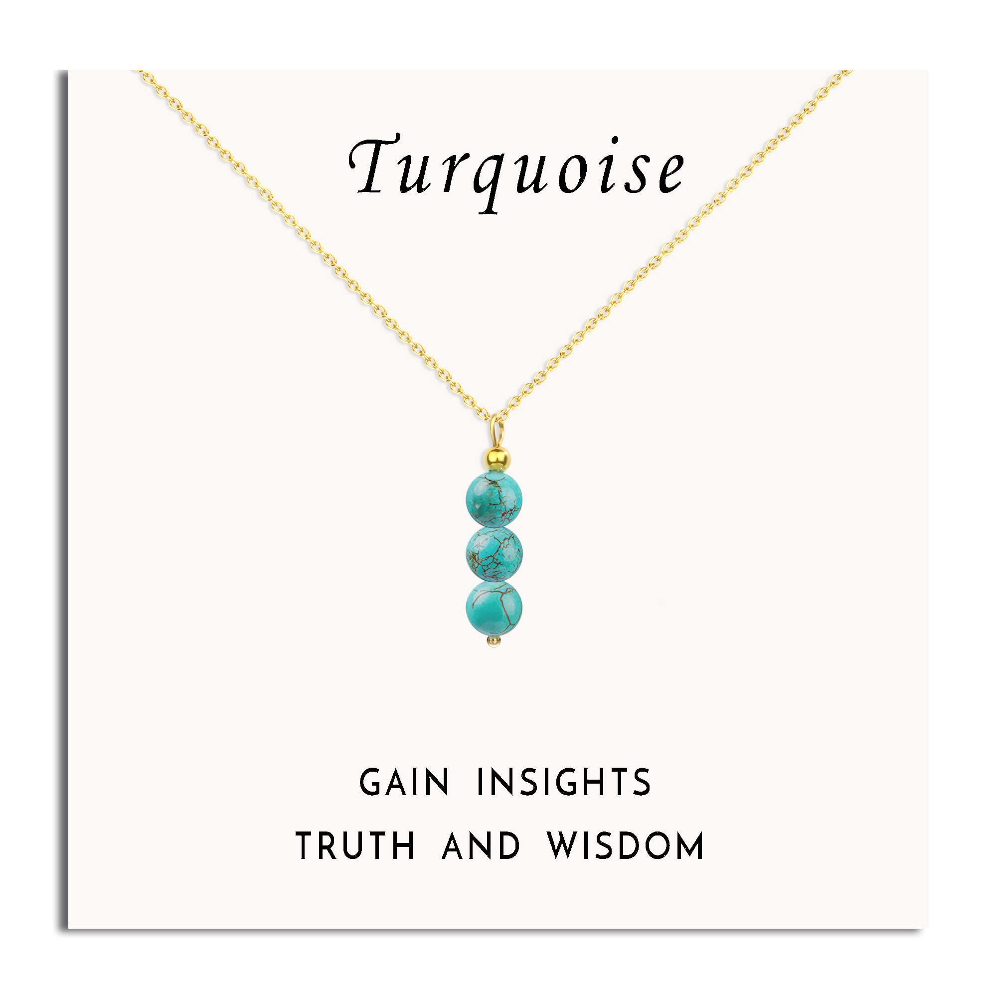 SmileBelle Turquoise Necklace for Women Western Jewelry as Mothers Day Gifts, Turquoise Jewelry as Birthday Gifts for Girls Crystal Necklace as Natural Stone Gifts, Turquoise Spiritual Gifts