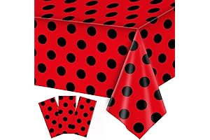 Oigco Ladybug Party Tablecloths