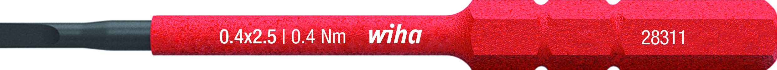 Wiha 34578 Slimbit Screwdriver Slotted 2.5mm Head 75mm 1000v VDE Electrician