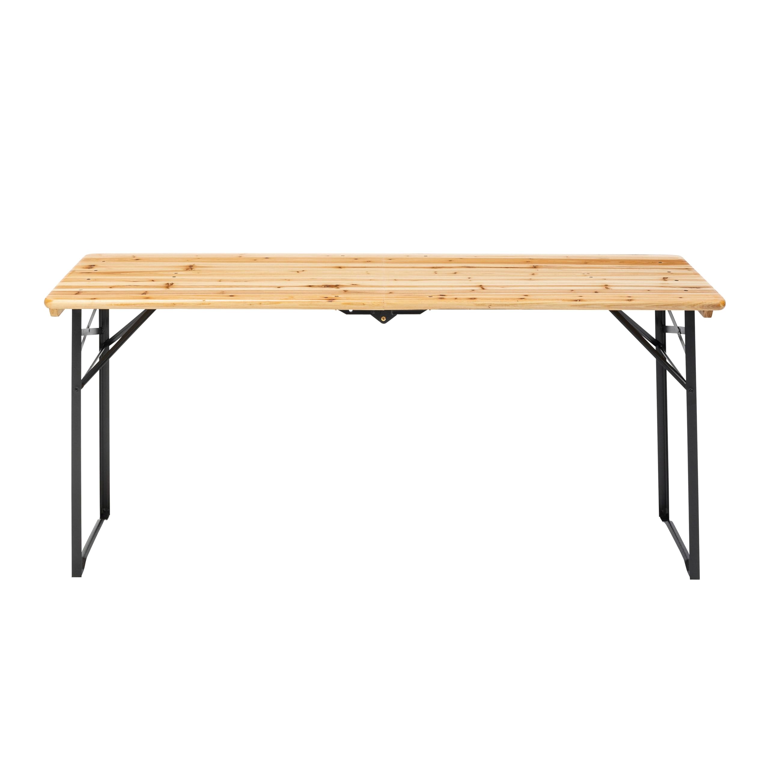 Mesa de cervecería plegable de madera 180 cm