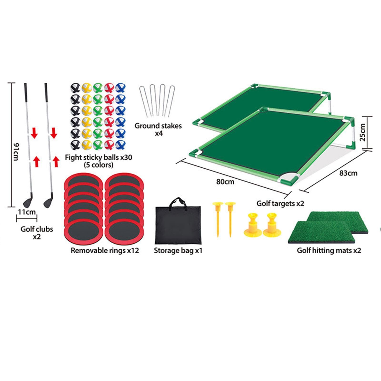 kowaku 2 Piezas Infantil con Tablero Cornhole Plegable Alfombra Transportable Bolas de Y Soportes Incluidos Materiales Seguros para Niño, Doble Rejilla