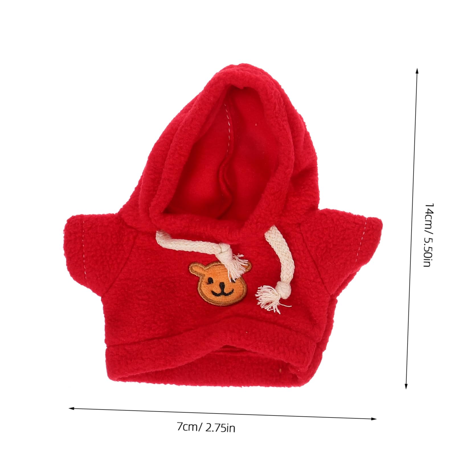 Toyvian Bear Doll Clothes 4Pcs Mini Hoodies Set for Stuffed Animal Dress up Accessories Soft Sweatshirts for Kids Play - Image 2