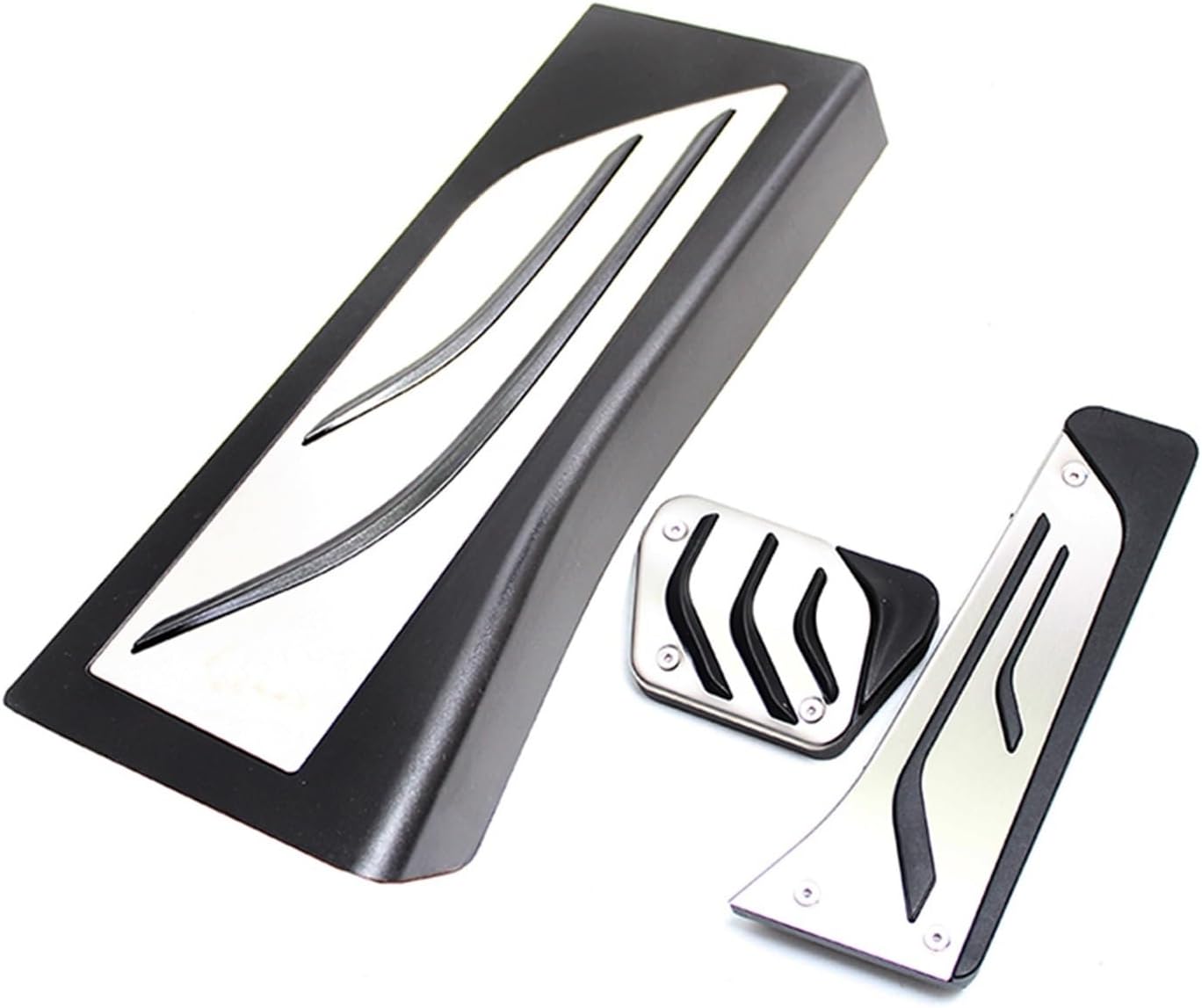 AT Accelerator Gas Brake Footrest Pedal Cover LHD Stainless Steel Pedals Kit Compatible With BMW X5 G05 X5M X7 G07 2019 2020(2PCS)