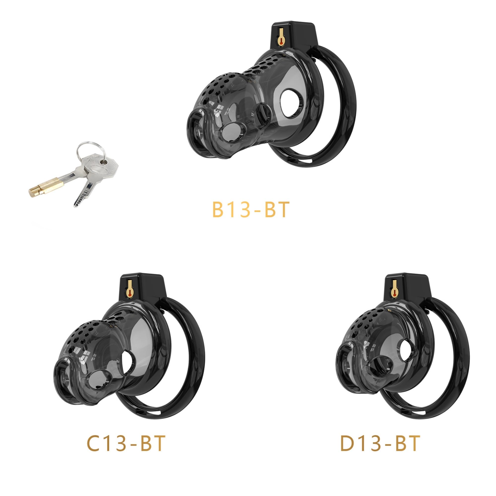Hdynasty Jaula de Resina Transpirable para Hombre con 6 mosquetones fijos (40mm/44mm/48mm/52mm/56mm/60mm)