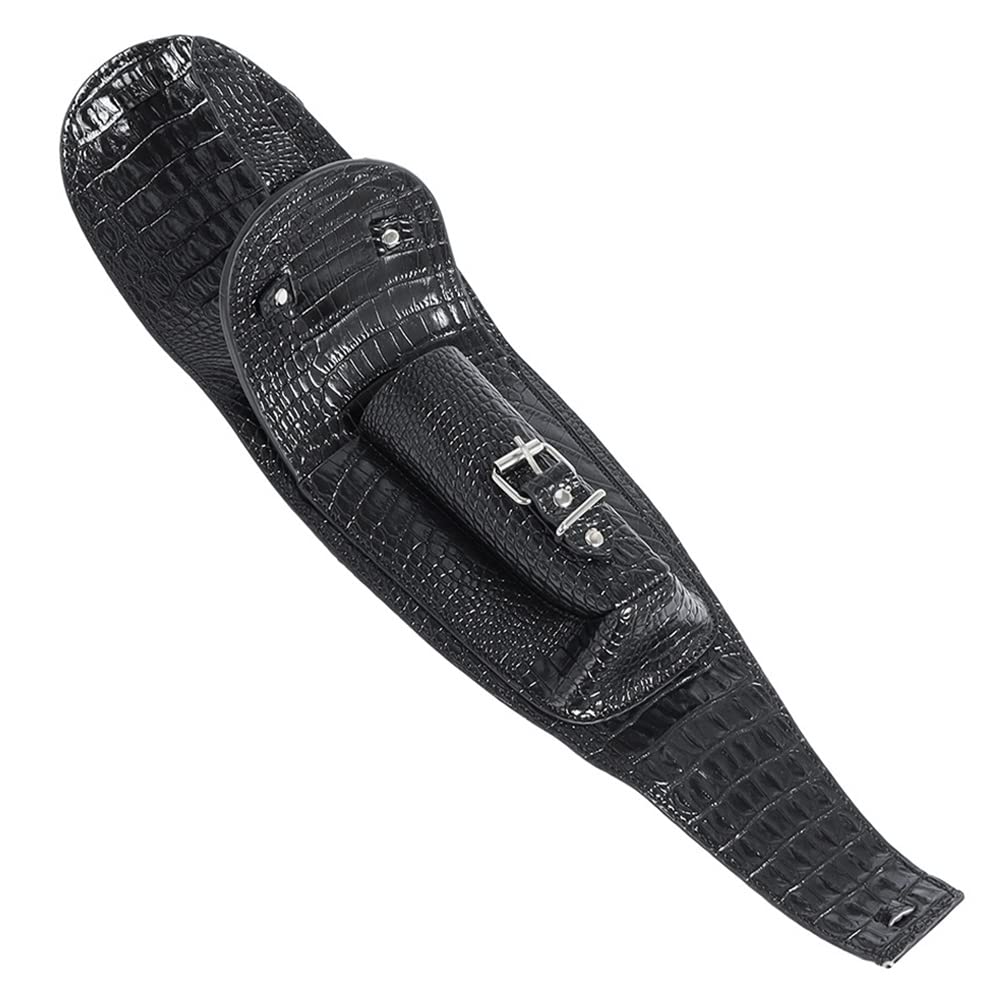 GZYF Zhisheng Motorcycle Gas Tank Bag, PU Leather Fuel Tank Bag, Dash Console Center Pouch Black Bag for Harley For Sportster models, XL883 XL1200, 48, 72