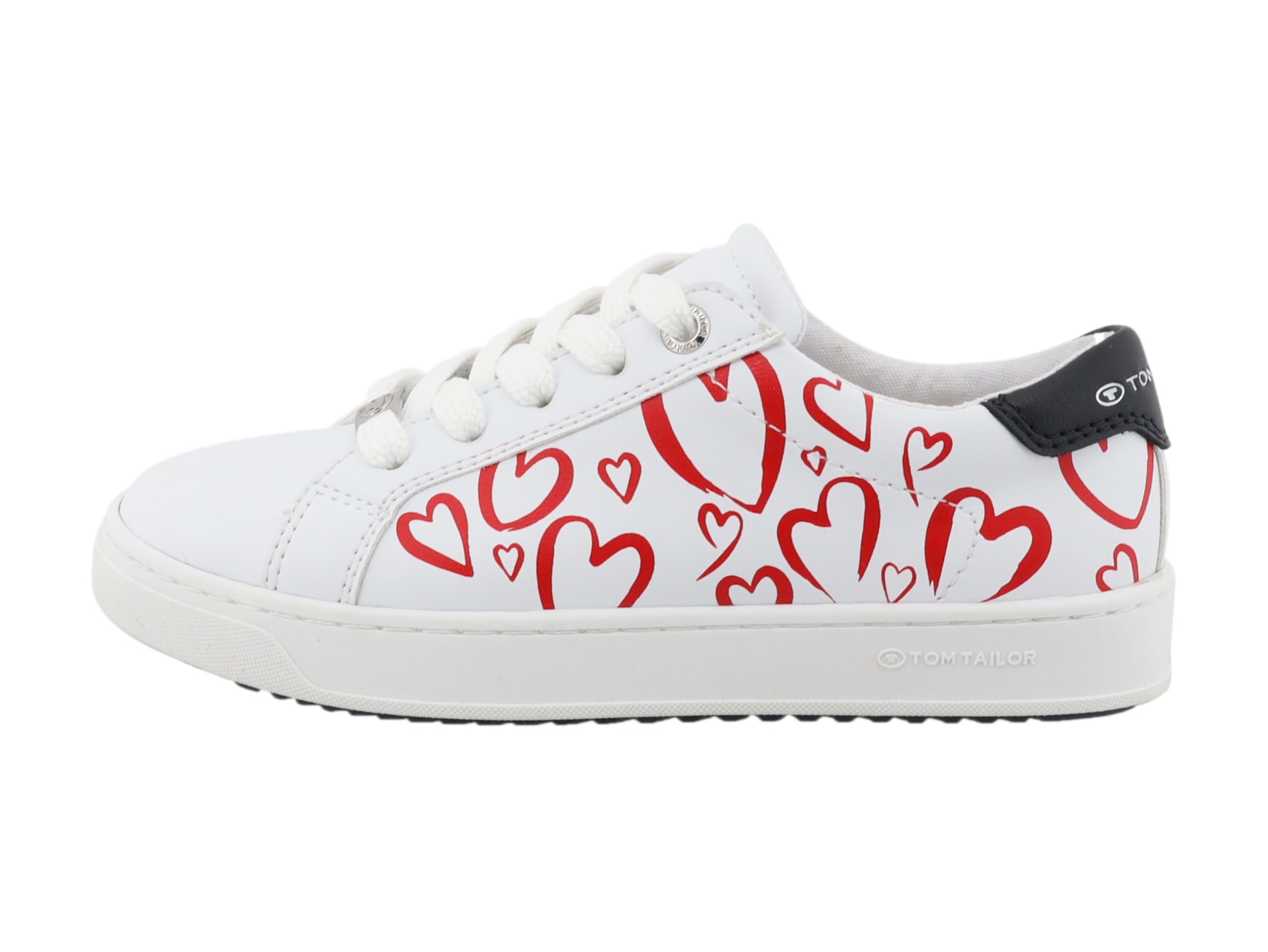 Tom Tailor Kids Girl's 9570080011 Sneaker, White red Navy, 3 UK