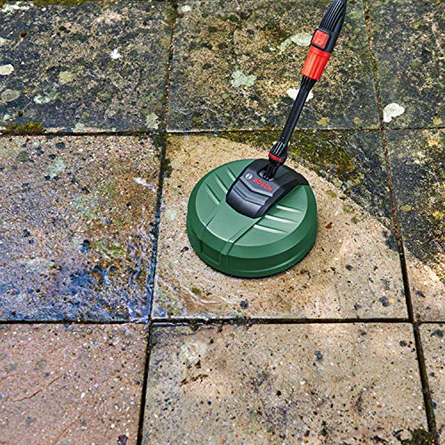 Image of Bosch Aquatak 130 1700-Watt High Pressure Washer (Green)& Aquasurf 250 Patio Cleaner