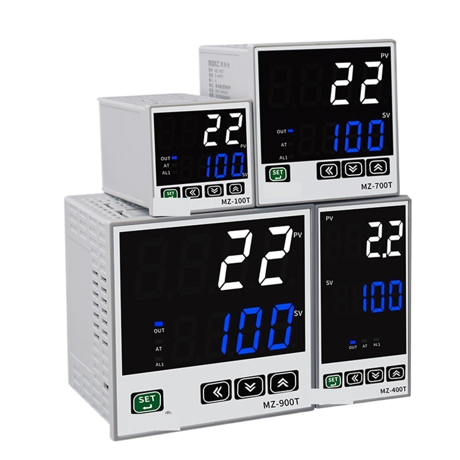 1 x regulowany cyfrowy wyświetlacz LED regulator temperatury PID E/K/J typ termopara przekaźnik czujnika SSR podwójne wyjście (MZ-900T)