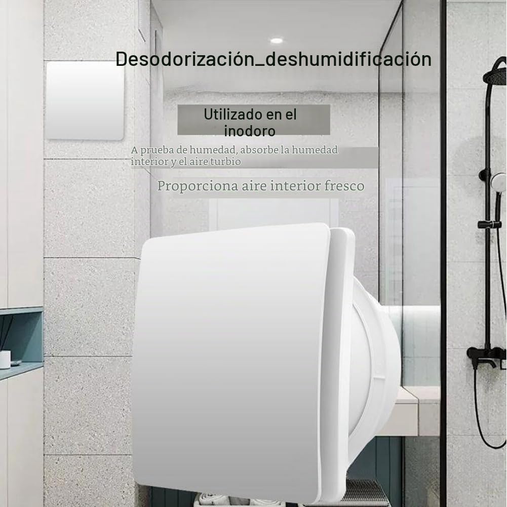 Extractor de Aire de Alta Velocidad de 4 Pulgadas para Inodoro, Cocina, Baño, Colgante, Pared, Ventana, Extractor con Control Remoto