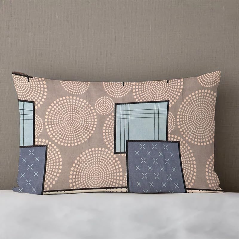 Image of la'amour Premium Glace Cotton 180 TC Flat Single Bedsheets for Summer Breathable | Wrinklefree (Size-60 X 90 Inch) with 1 Pillow Covers (Size-17 X 27 Inches, Beige and Grey)