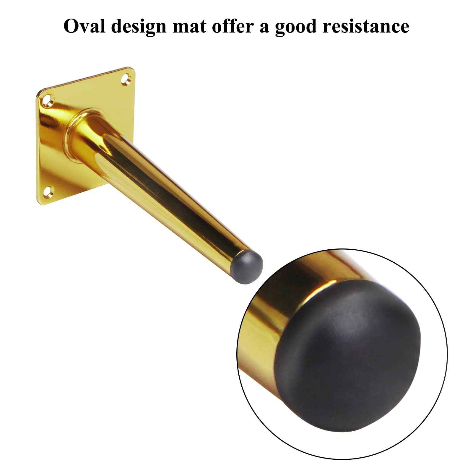 8 Inch Gold Furniture Legs Set of 4, Mid Century Table Legs Gold Chair Legs Sofa Replacement