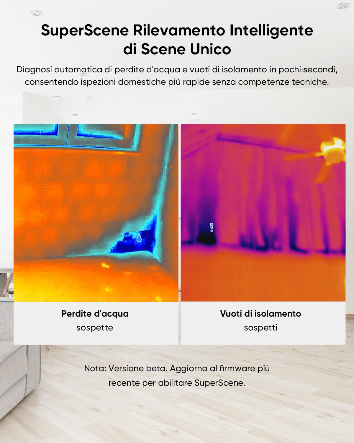 La termocamera compatta HIKMICRO E03 ha una risoluzione SuperIR di 240x240 e una camera visibile con risoluzione 96x96/9216 pixel, 25 Hz, display touchscreen da 3.5", IP54, da -20°C a 350°C