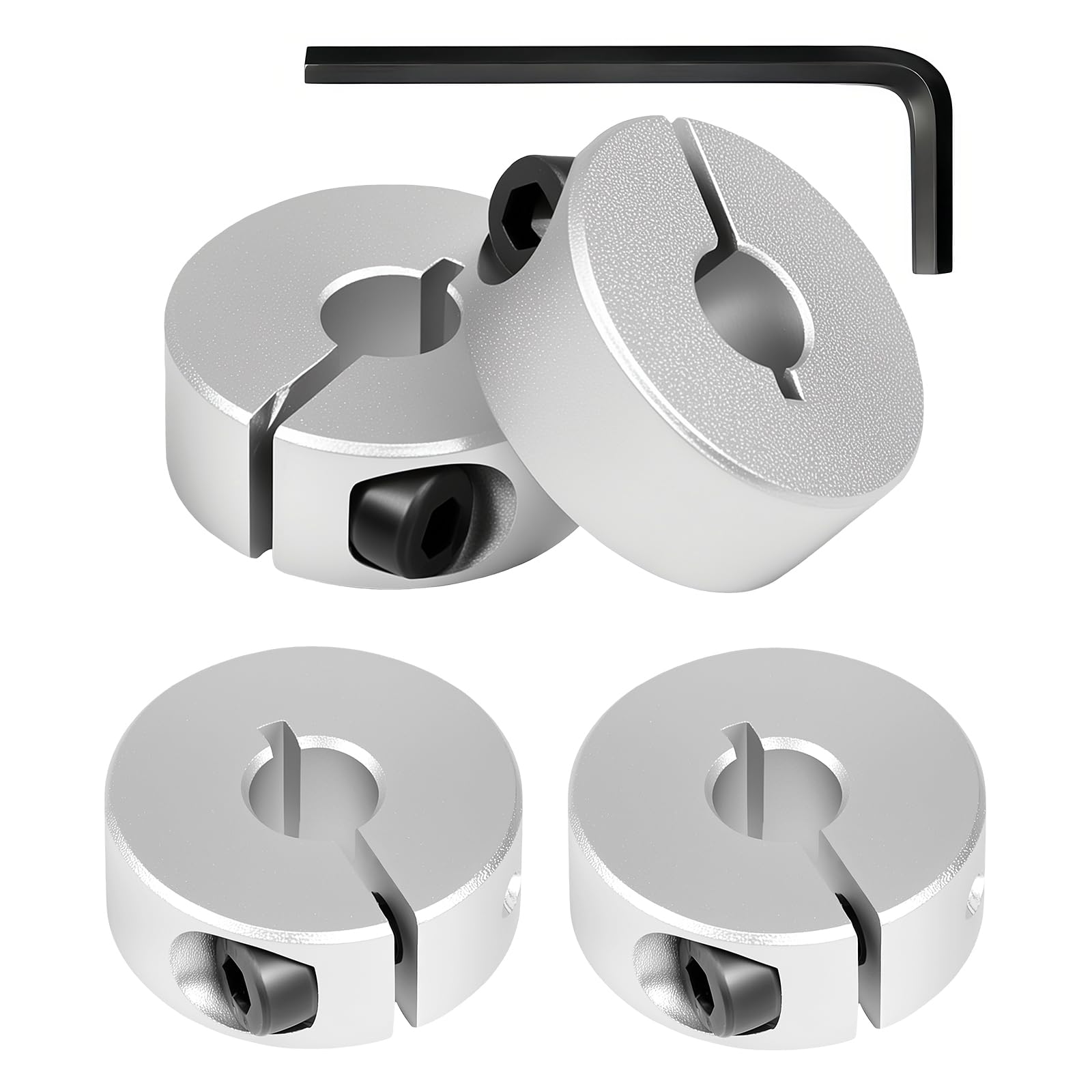 Aluminum Shaft Collars - 4 Pcs, M5 Set Screws -9