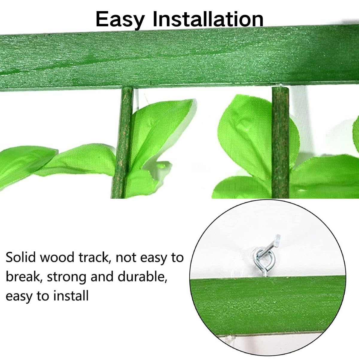 Generico Ghirlanda di Edera Artificiale Piante Finte Tenda a Fili Separatore con Foglie Verdi per Decorazione Pareti Matrimonio Giardino Balcone Ufficio Interni(60x180cm)