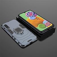 Vista 5 de Compatible con Samsung Galaxy A90 5G, soporte de anillo de metal, a prueba de golpes, parachoques duro