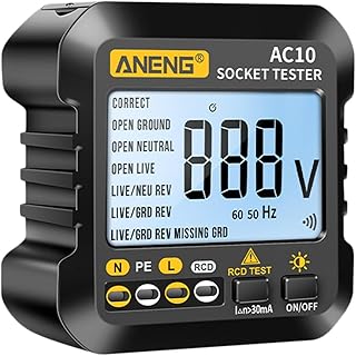 Testador de Soquete Digital Fiação Polaridade Detector de Tensão Precisão Portátil Automático Teste de Voltagem Detector de Voltagem Testador de