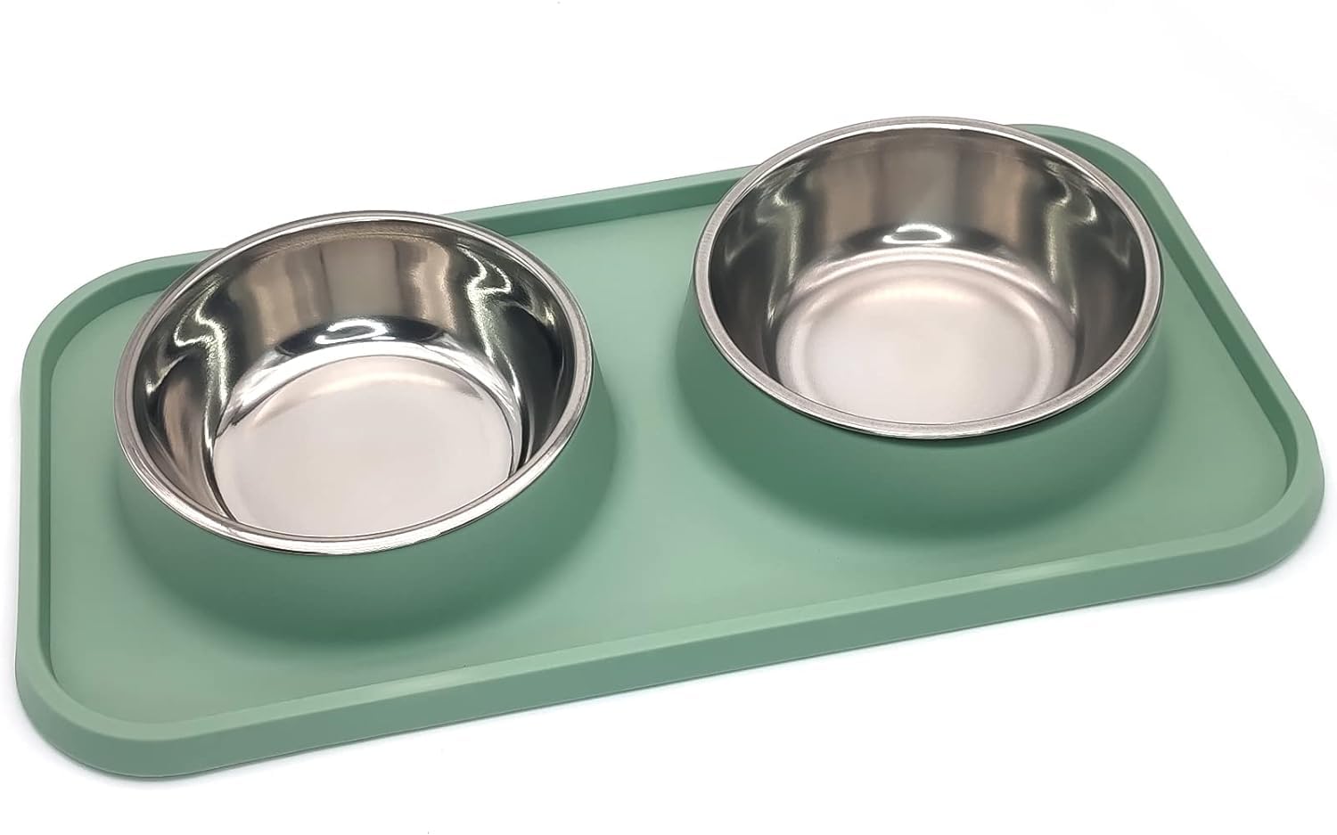 DHANAK Double Dog Food Bowls Stainless Steel Dog Food And Water Bowls With Non-Spill Plastic Mat Pet Cat Feeder Bowl Set For Puppy Cats Kitten Small Medium Dogs (Multicolor),38 cm,H_16 cm,W_21 cm (B0CVLG6NCC) Amazon Price History, Amazon Price Tracker