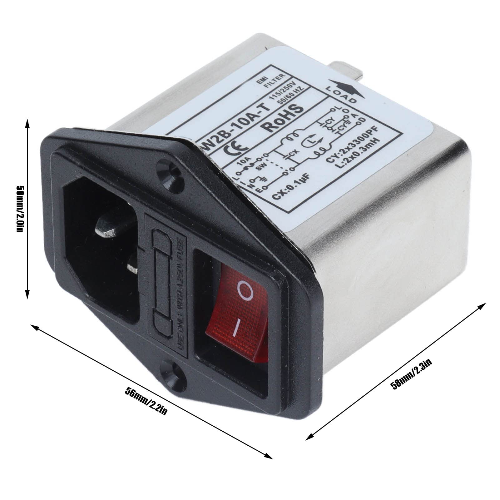 Filtres Powerline, petit filtre Emi suppresseur de bruit compact pour équipement de laboratoireFiltres anti-perturbations électromagnétiques