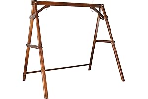 Outvita 67" Wooden Swing Stand Frame for Porch Patio Backyard