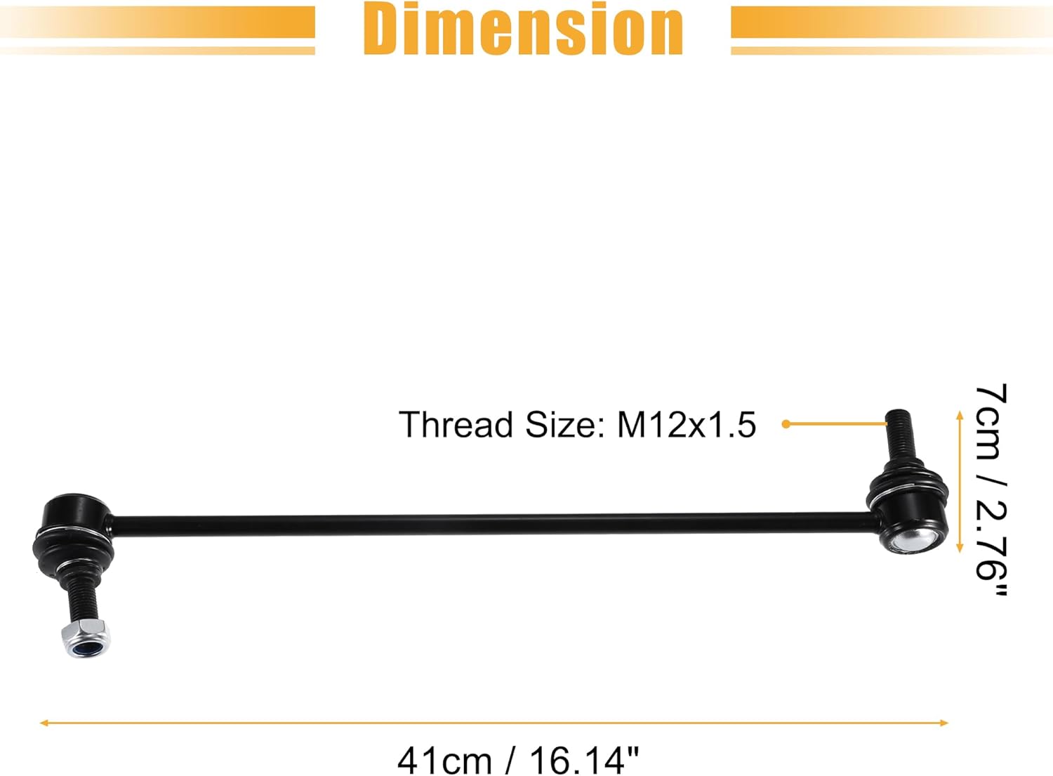 X AUTOHAUX 2pcs Front Sway Bar Links Stabilizer End Link Suspension Kit for Land Rover for Range Rover 2003-2012 No.K750063