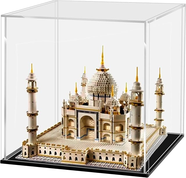 Huijintao Clear Acrylic Display Case Countertop Box Cube Organizer Stand Dustproof Protection Showcase for Action Figures/Toys/Collectibles(6x6x6inch;15x15x15cm)