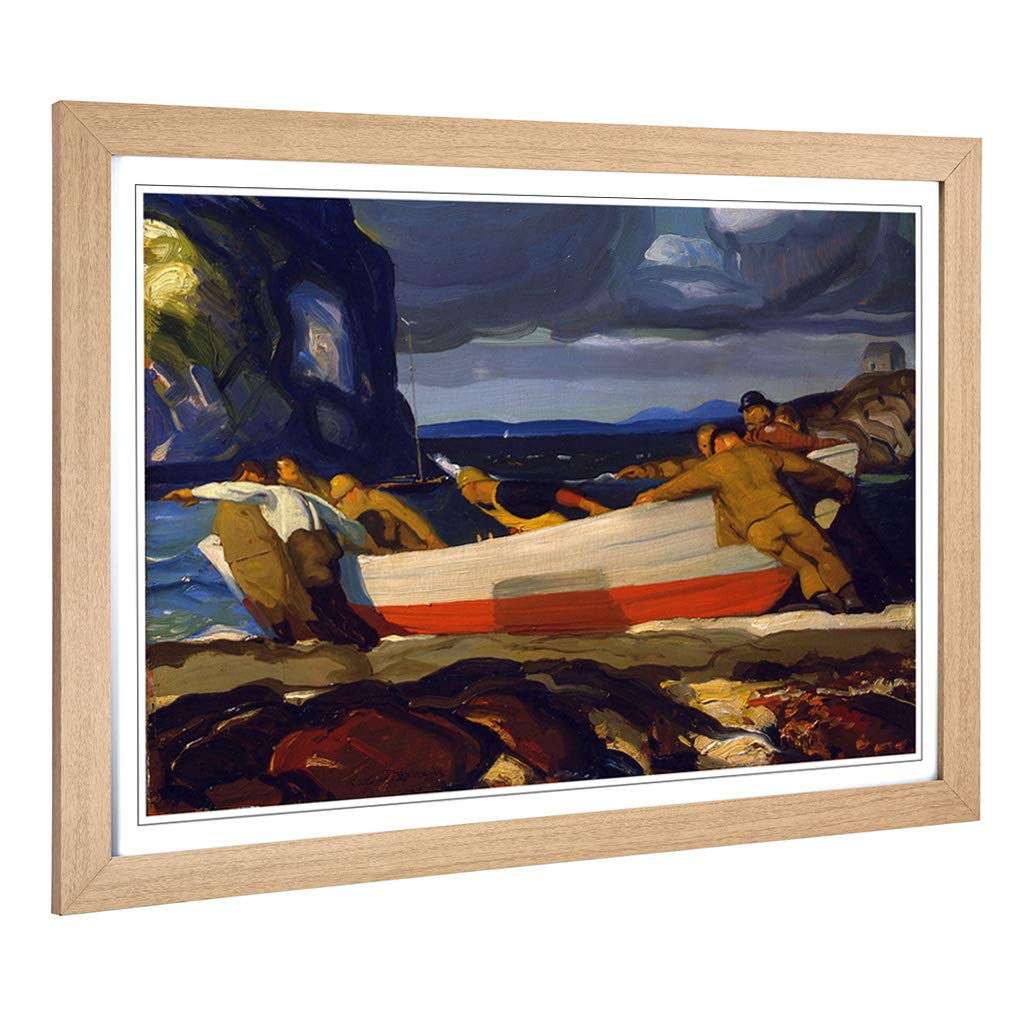 Big Box Art Framed Print of George Bellows The Big Dory Design | Wall Art Picture | Home Decor for Kitchen, Living, Dining Room, Bedroom, Hallway, Office, Oak, A2 / 24.5x18 Inch / 62x45cm