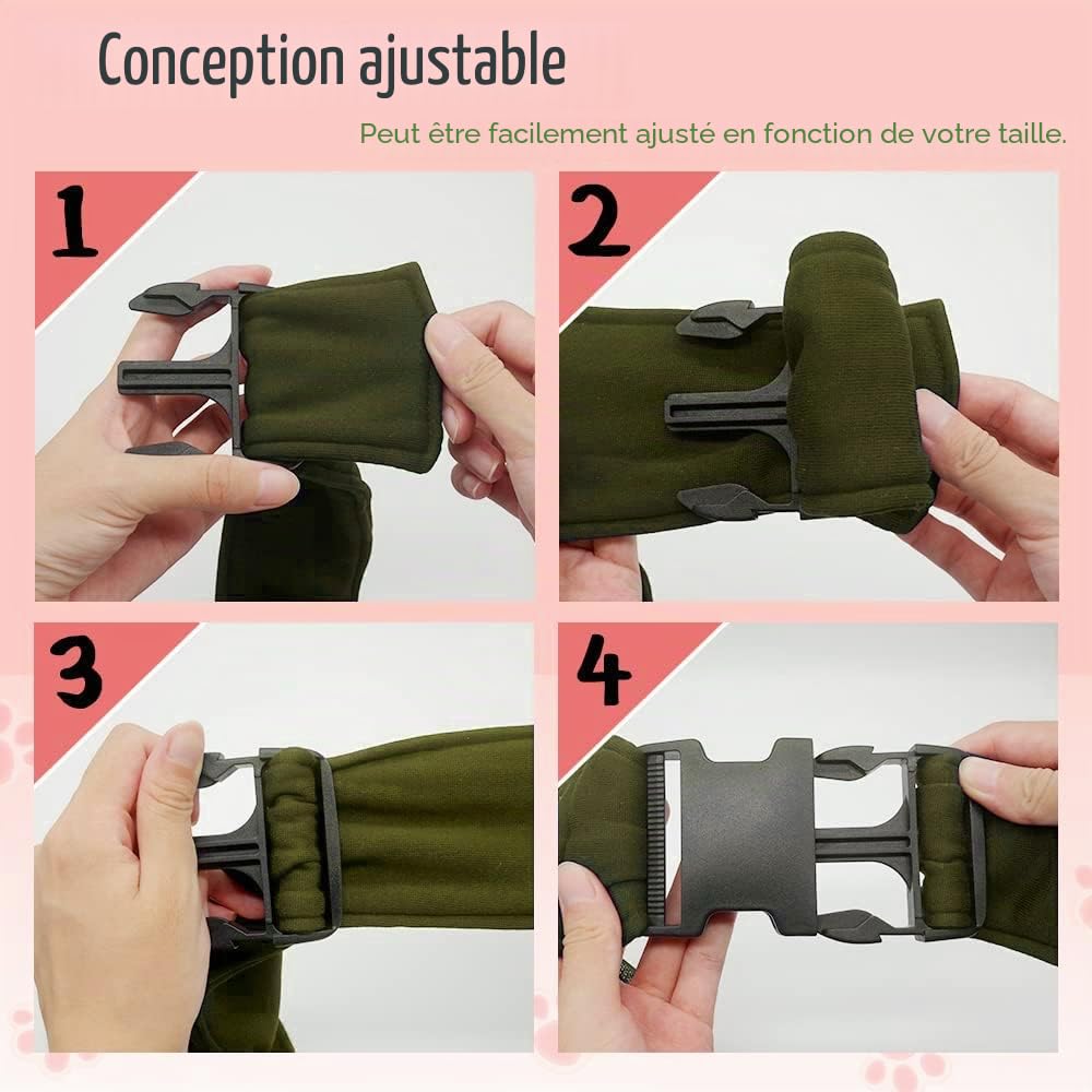 NATUYA Sac de Transport pour Chien et Chiot - Mains Libres - Bandoulière réglable - Poche zippée - Ceinture de sécurité en Maille - pour Voyage en Plein air, métro, Vert