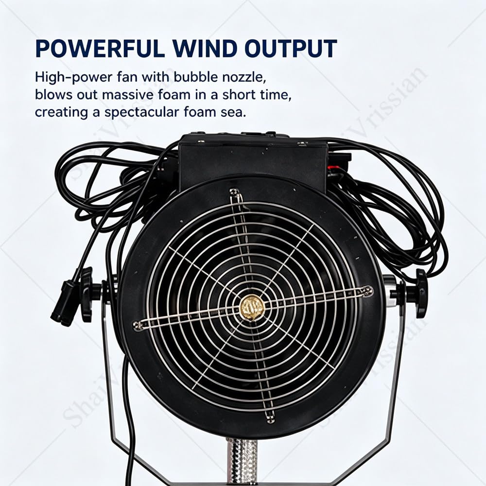 1000w Macchina Produzione Schiuma,Cannone Schiuma Party,Distanza 6-8m,Angolo Regolabile,Area 80㎡,Anti-Ostruzione,per Giardino,Piscina,Compleanni,Eventi All'aperto